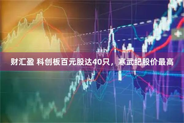 财汇盈 科创板百元股达40只，寒武纪股价最高